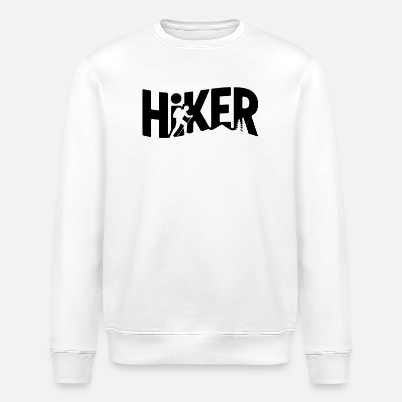 Wanderer Typografie - Wandern Design - Stanley/Stella Unisex Bio-Sweatshirt ROLLER - Weiß