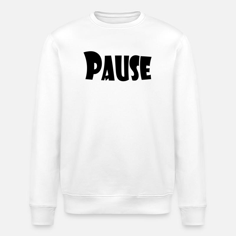 Pause - Stanley/Stella ROLLER Unisex Organic Sweatshirt - white