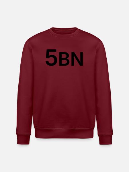 5BN lettering black - Stanley/Stella ROLLER Unisex Organic Sweatshirt - white