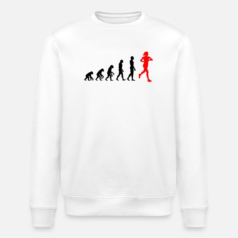 EVOLUTION RUNNERIN POWER! JOGGER RUNNER FIT - Stanley/Stella ROLLER Unisex Organic Sweatshirt - white