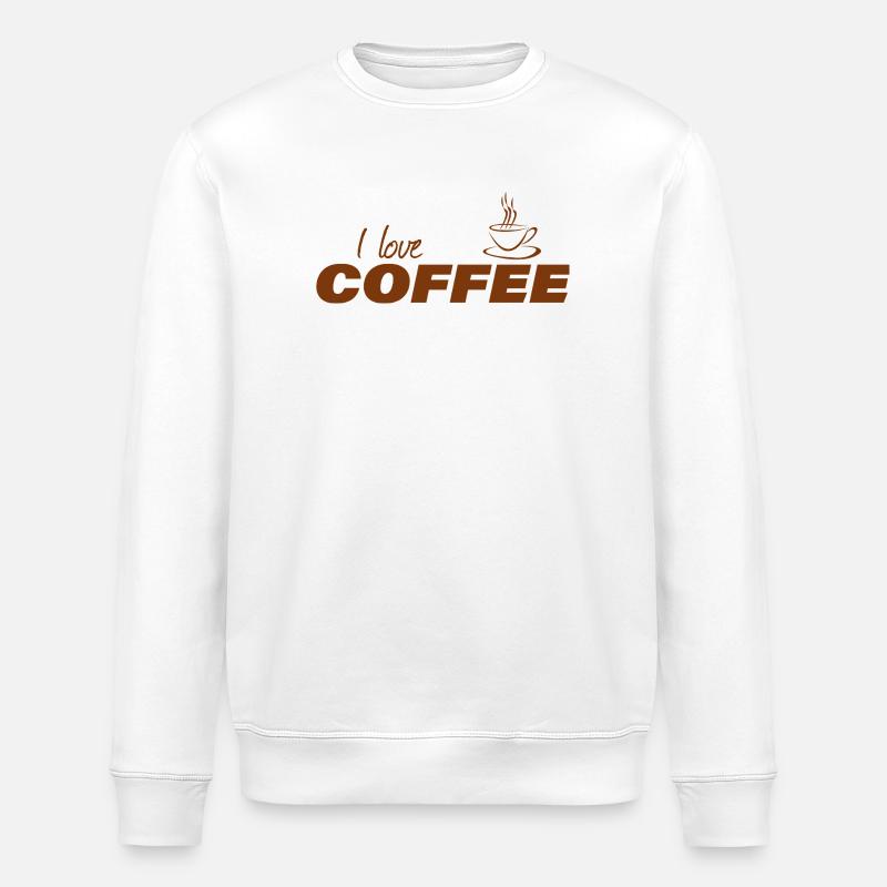 J’adore le café - Sweat bio ROLLER Stanley/Stella Unisexe - blanc