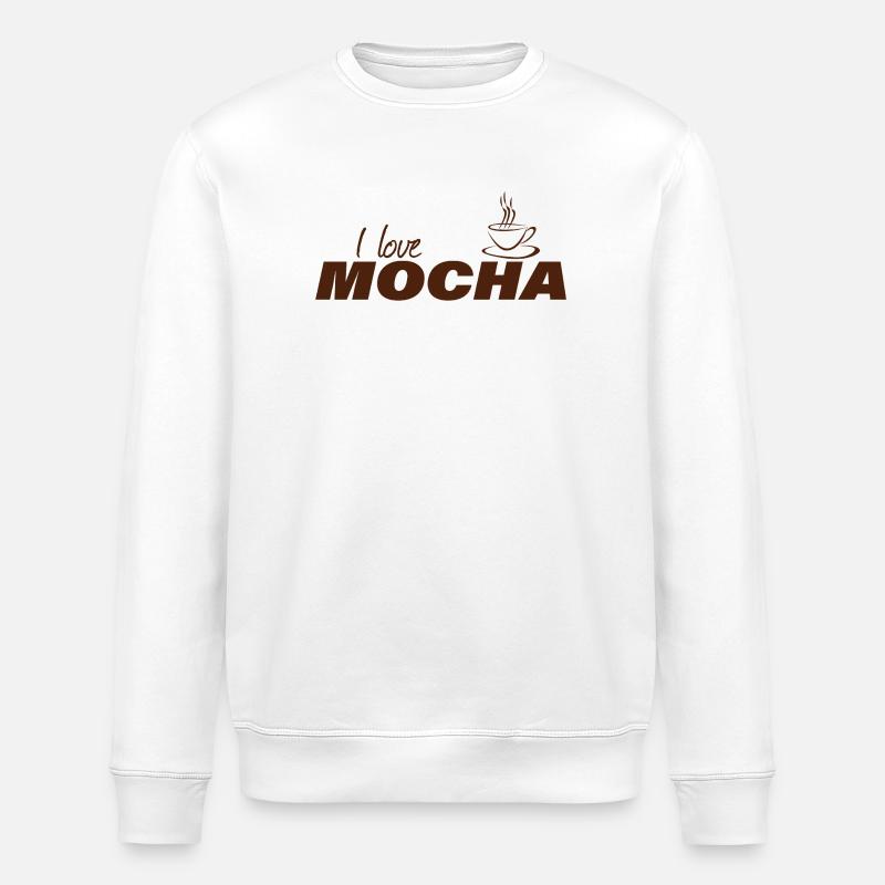 I LOVE MOCHA - Stanley/Stella Unisex Bio-Sweatshirt ROLLER - Weiß