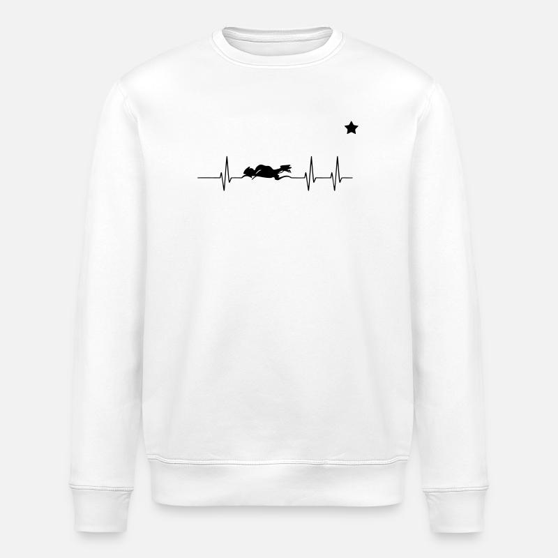 Cœur de vélo Devise - Sweat bio ROLLER Stanley/Stella Unisexe - blanc