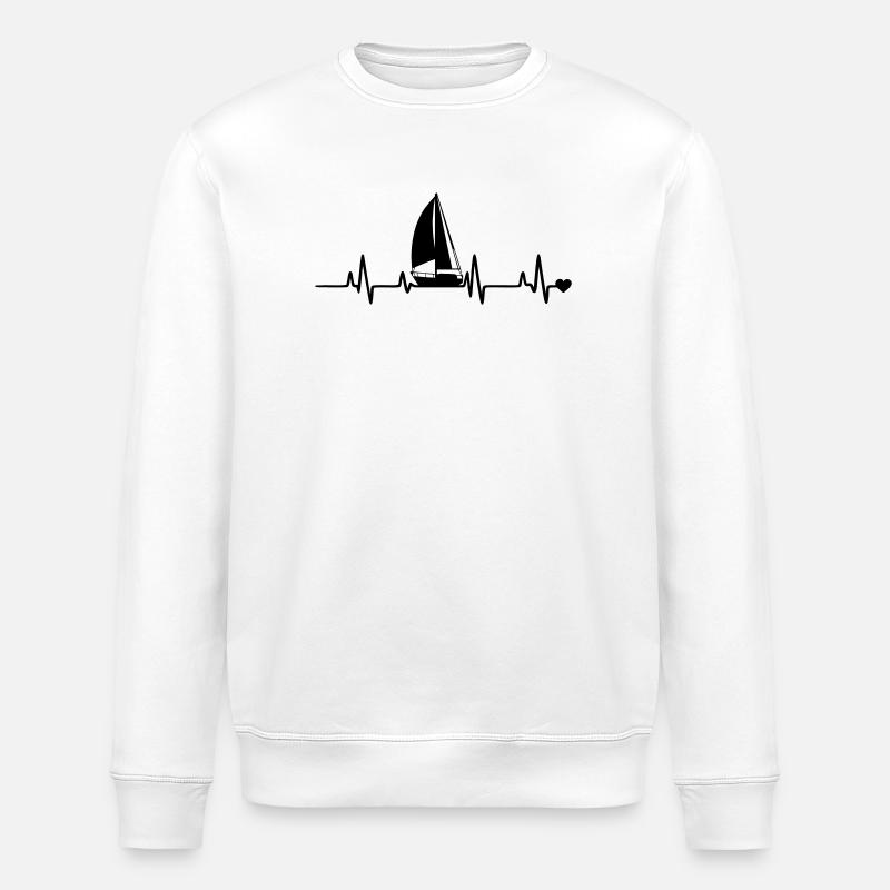 segelboot - Stanley/Stella Unisex Bio-Sweatshirt ROLLER - Weiß