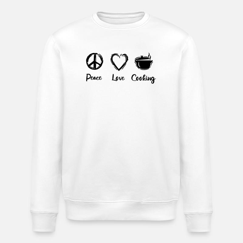 Ich liebe es zu kochen - Stanley/Stella Unisex Bio-Sweatshirt ROLLER - Weiß