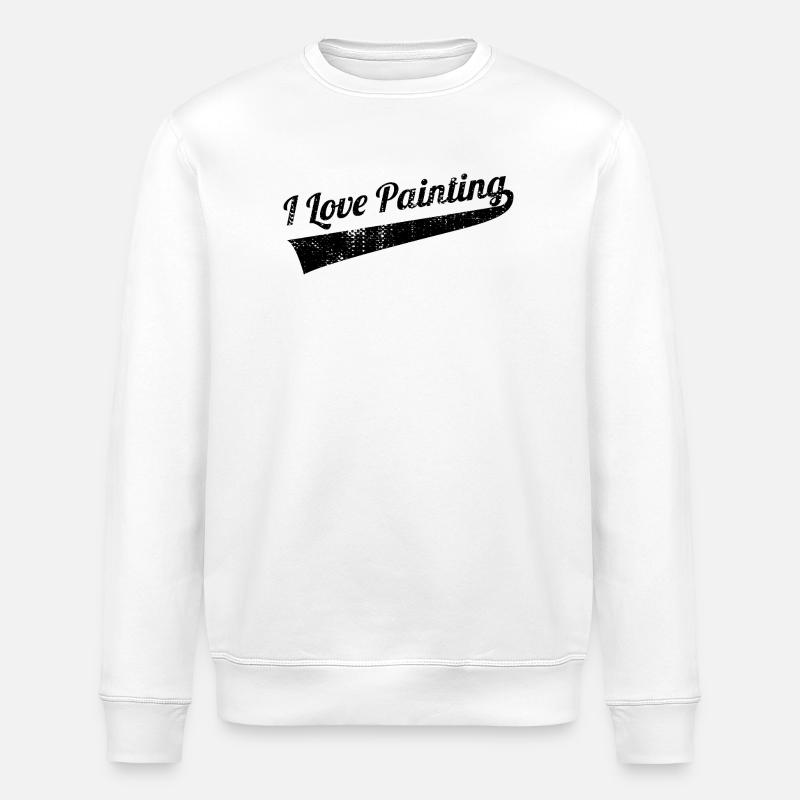 Ich liebe es zu Malen - Stanley/Stella Unisex Bio-Sweatshirt ROLLER - Weiß