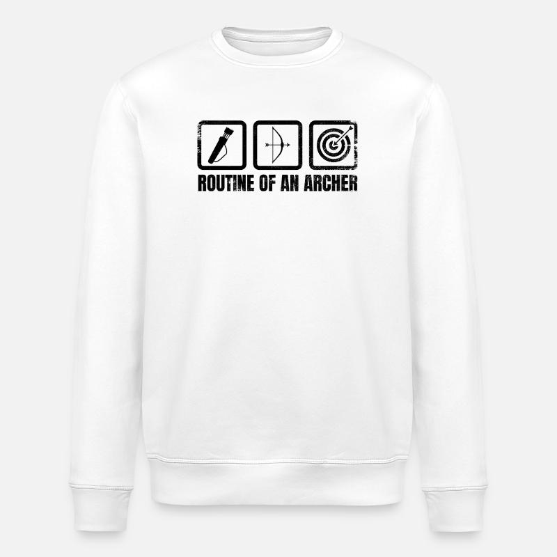 Routine de l’archer - Sweat bio ROLLER Stanley/Stella Unisexe - blanc
