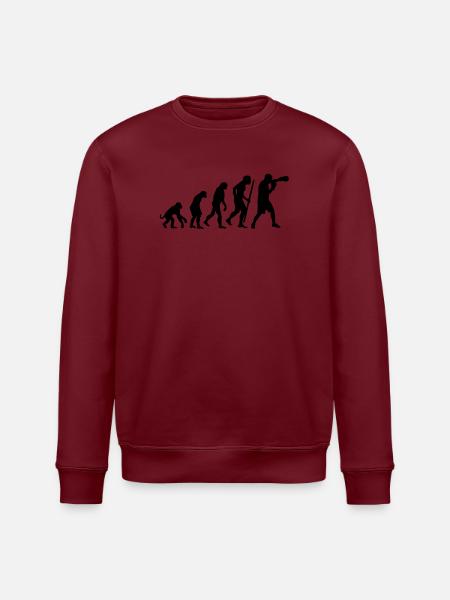 Evolution of boxing - Stanley/Stella ROLLER Unisex Organic Sweatshirt - white