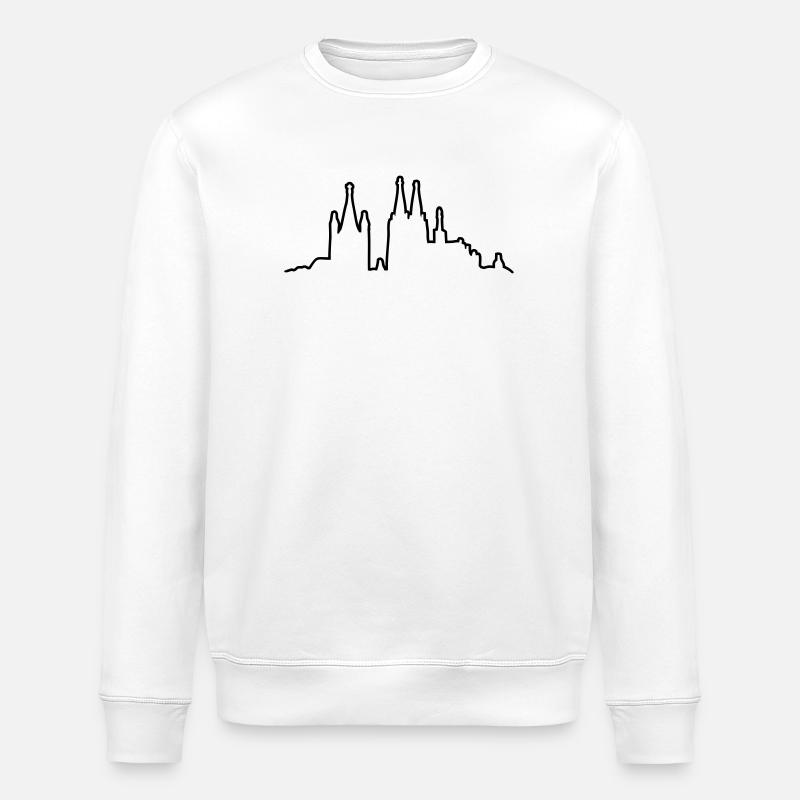 Kölner Skyline Kontur - Stanley/Stella Unisex Bio-Sweatshirt ROLLER - Weiß