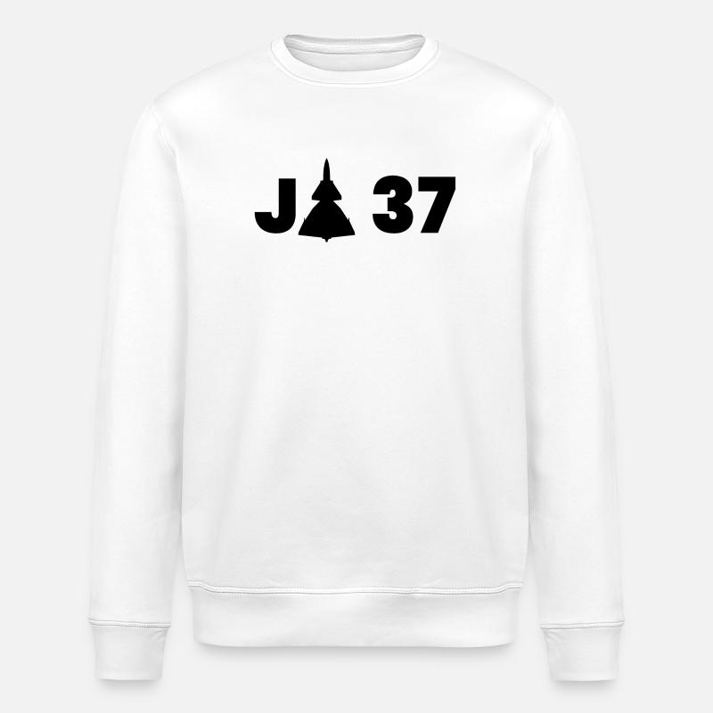 JA 37 Viggen - Stanley/Stella ROLLER Unisex Organic Sweatshirt - white