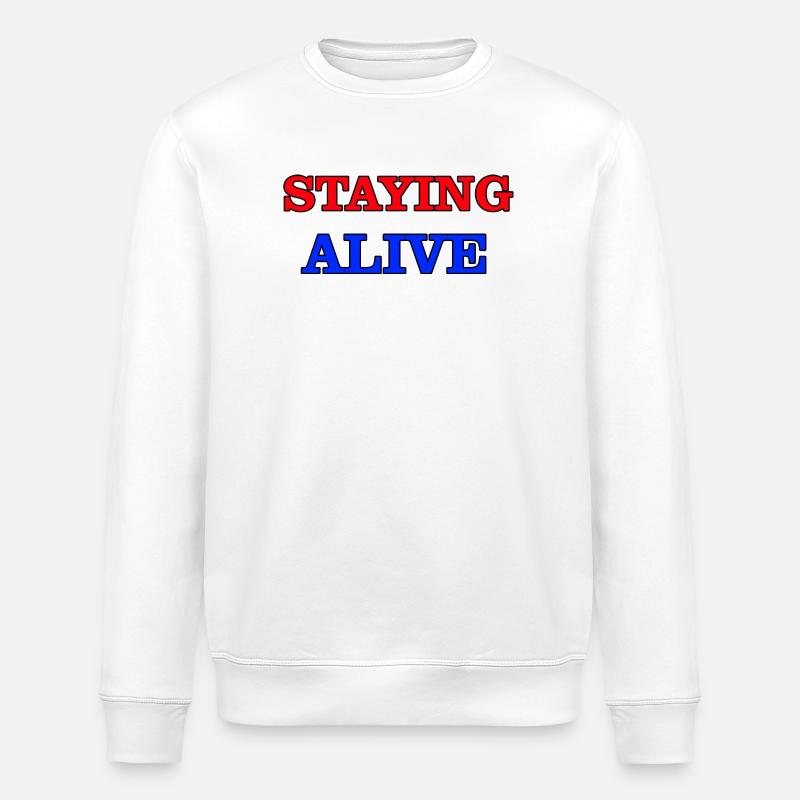 Am Leben bleiben - Stanley/Stella Unisex Bio-Sweatshirt ROLLER - Weiß