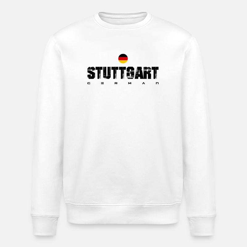 German Flag Circle Emblem - Stanley/Stella ROLLER Unisex Organic Sweatshirt - white