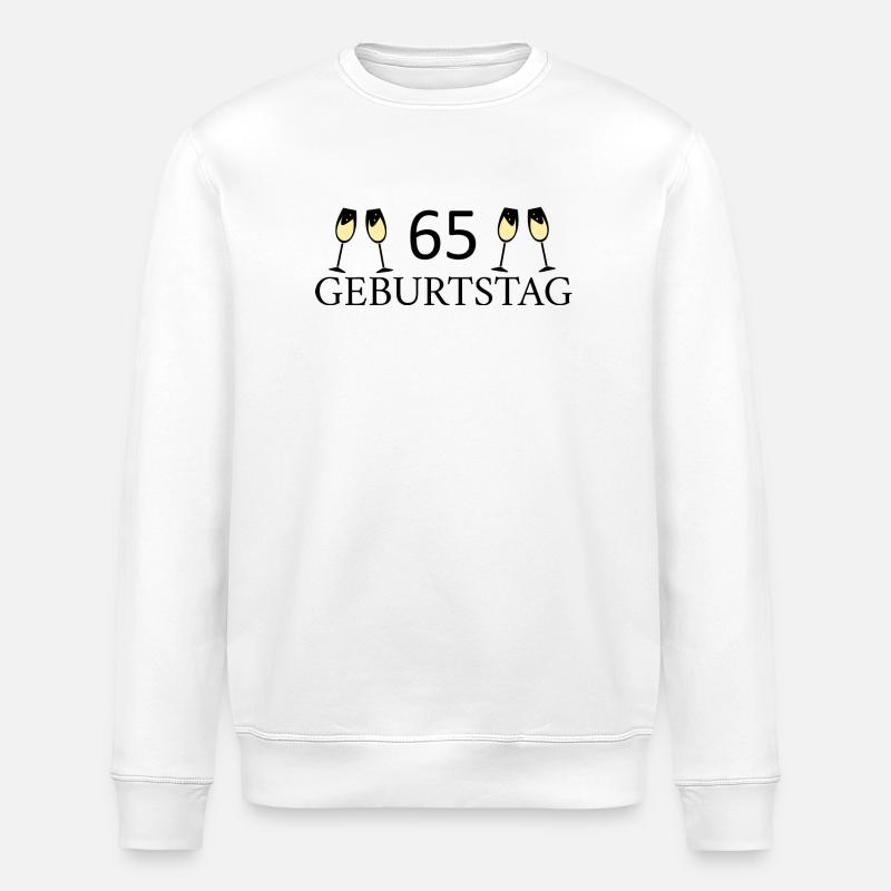 65e anniversaire 65 ans - Sweat bio ROLLER Stanley/Stella Unisexe - blanc