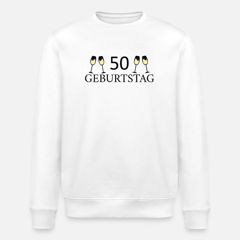 50e anniversaire, 50 ans - Sweat bio ROLLER Stanley/Stella Unisexe - blanc