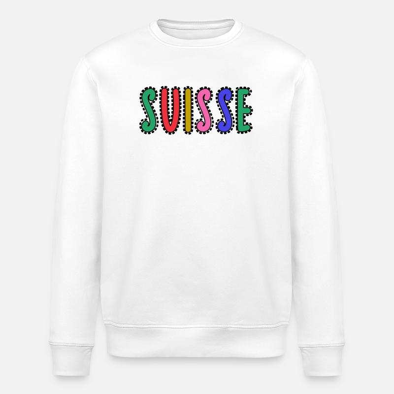 SCHWEIZ - Stanley/Stella Unisex Bio-Sweatshirt ROLLER - Weiß