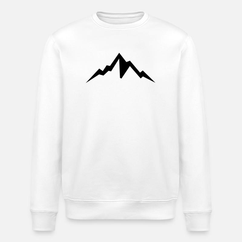 Berg Symbol - Stanley/Stella Unisex Bio-Sweatshirt ROLLER - Weiß