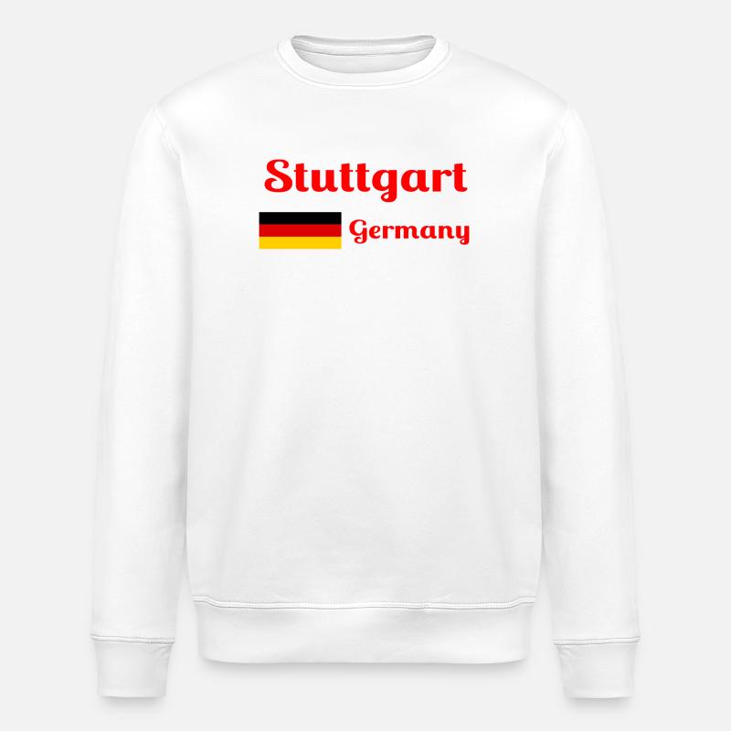 Stuttgart Deutschland - Stilvolle Drucke - Stanley/Stella Unisex Bio-Sweatshirt ROLLER - Weiß