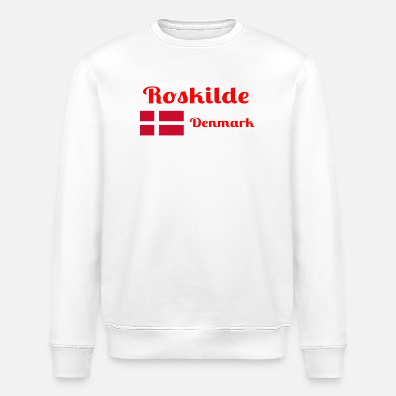 Roskilde Danemark - Imprimés élégants - Sweat bio ROLLER Stanley/Stella Unisexe - blanc