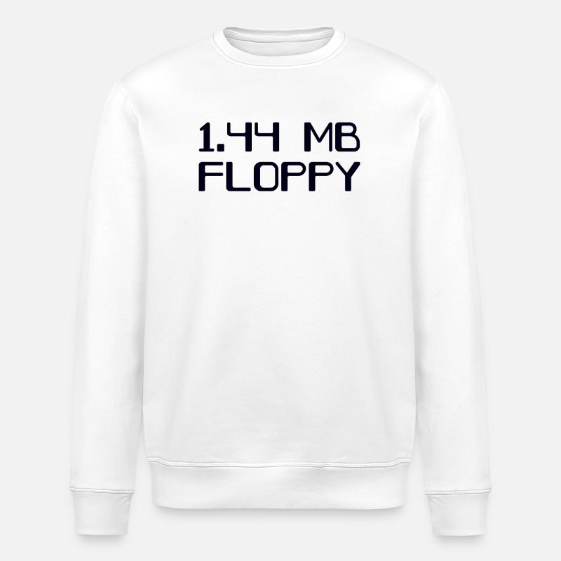 Floppy Disk 90s Storage - Stanley/Stella ROLLER Unisex Organic Sweatshirt - white