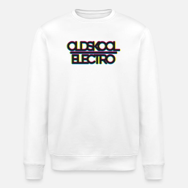 Électro néon oldschool des années 80 - Sweat bio ROLLER Stanley/Stella Unisexe - blanc