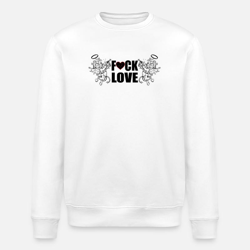 F... Love - Stanley/Stella ROLLER Unisex Organic Sweatshirt - white