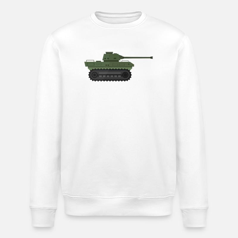 Militärpanzer - Stanley/Stella Unisex Bio-Sweatshirt ROLLER - Weiß
