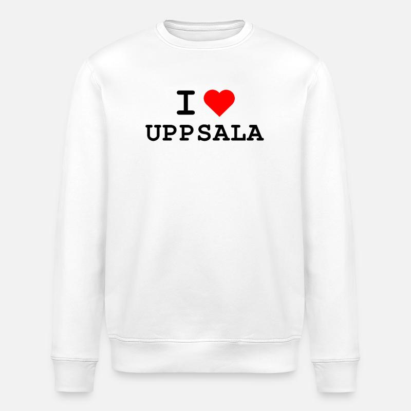I love Uppsala - Stanley/Stella Unisex Bio-Sweatshirt ROLLER - Weiß