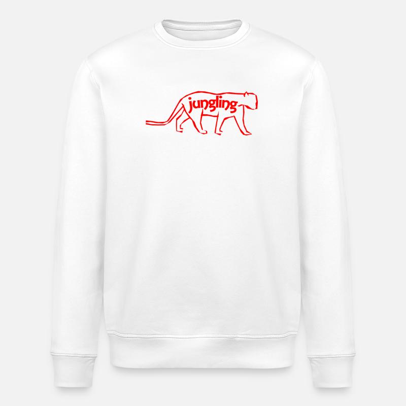 Panthère rouge jungling - Sweat bio ROLLER Stanley/Stella Unisexe - blanc