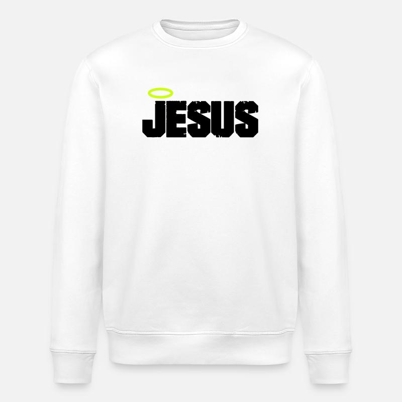 Jesus Christ - Stanley/Stella ROLLER Unisex Organic Sweatshirt - white