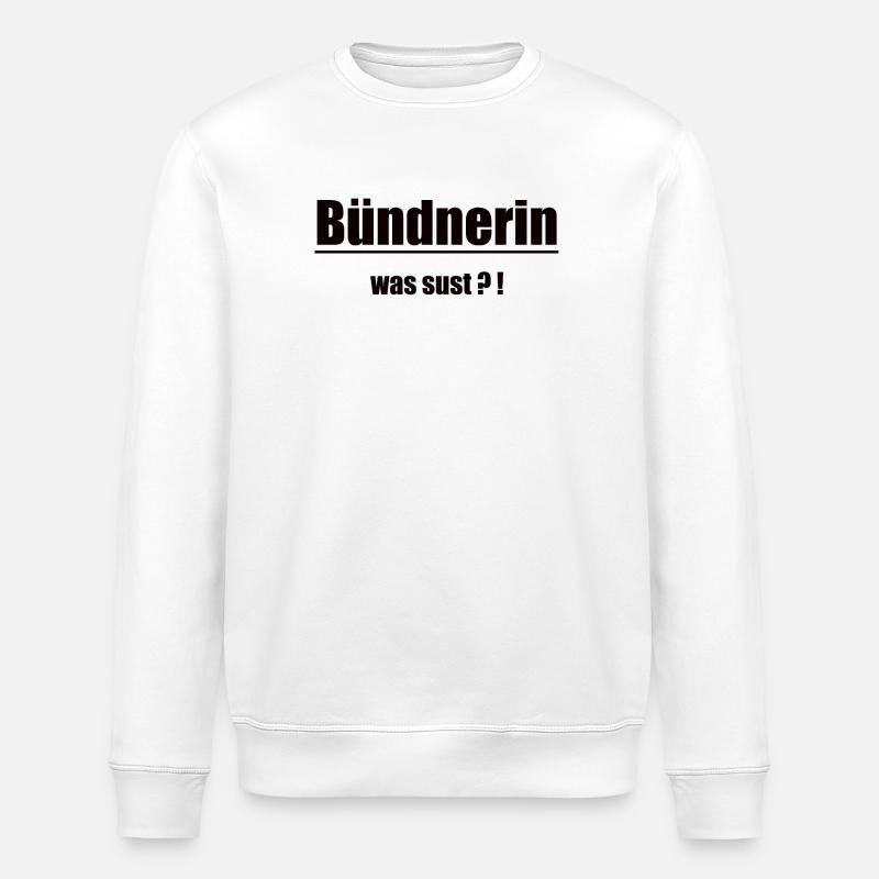 Bündnerin Was Sust Design - Stanley/Stella Unisex Bio-Sweatshirt ROLLER - Weiß