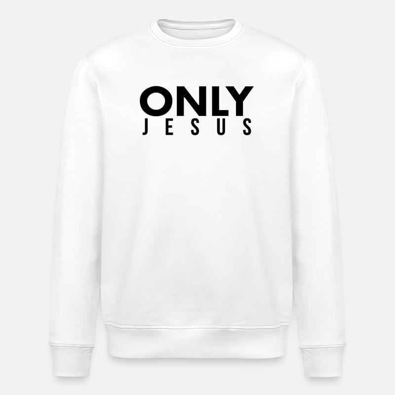 Only Jesus - Stanley/Stella Unisex Bio-Sweatshirt ROLLER - Weiß