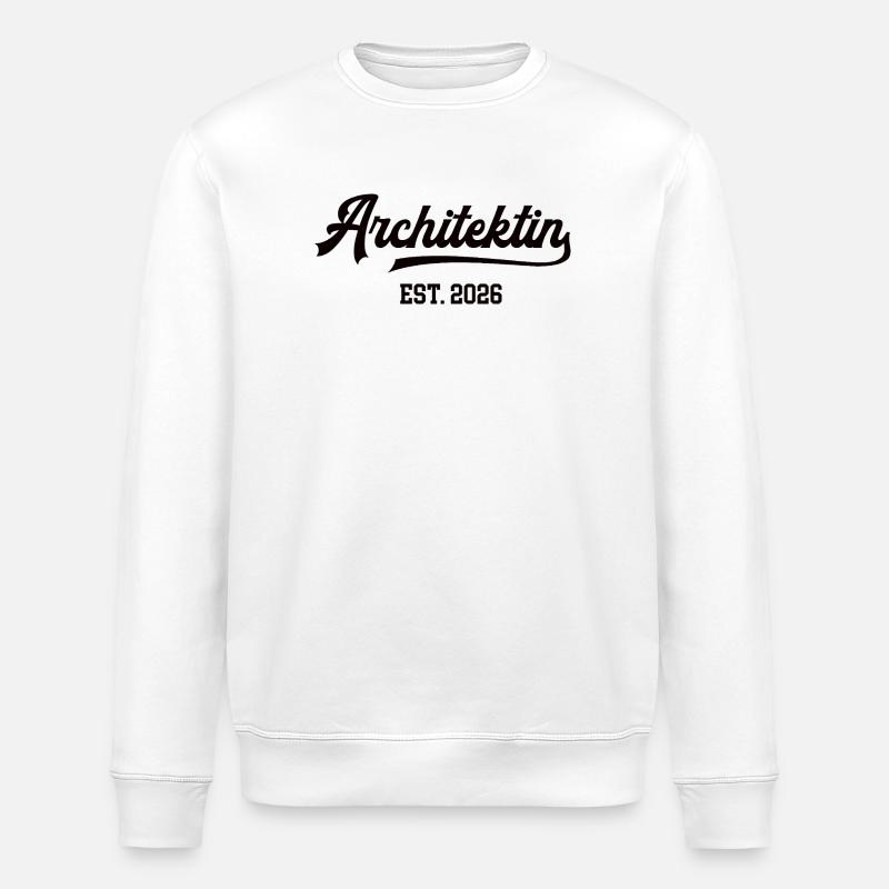 Architektin Architektur Studentin Abschluss 2026 - Stanley/Stella Unisex Bio-Sweatshirt ROLLER - Weiß