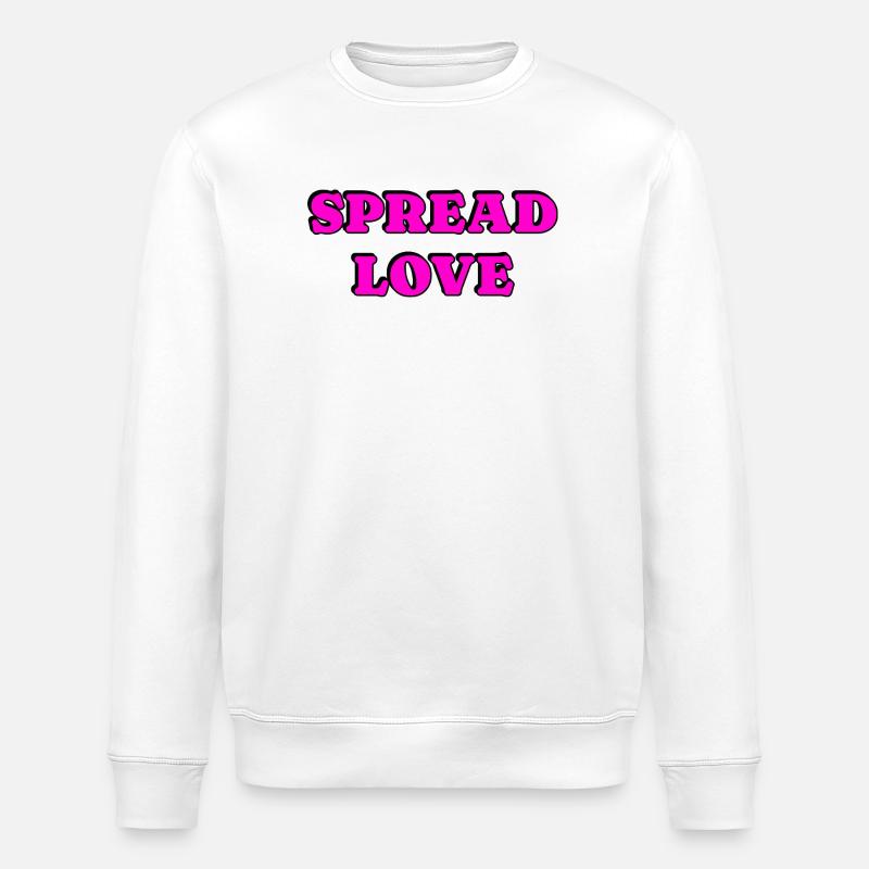 Spread Love Fette Typografie - Stanley/Stella Unisex Bio-Sweatshirt ROLLER - Weiß
