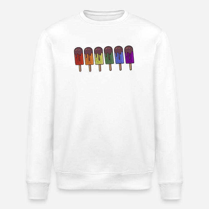 Rainbow Frozen pop Parade - Sweat bio ROLLER Stanley/Stella Unisexe - blanc