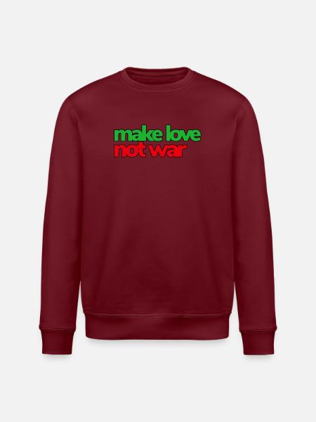 Make Love Not War - Stanley/Stella Unisex Bio-Sweatshirt ROLLER - Weiß