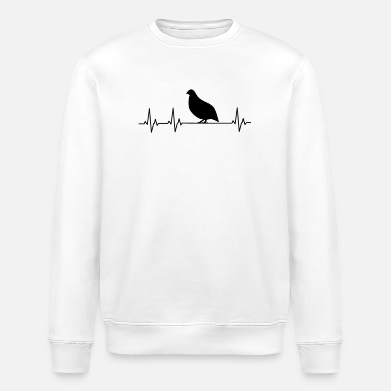 Heartline Wachtel - Stanley/Stella Unisex Bio-Sweatshirt ROLLER - Weiß