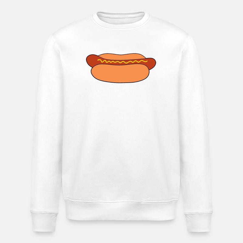Hot dog Wurst - Stanley/Stella Unisex Bio-Sweatshirt ROLLER - Weiß