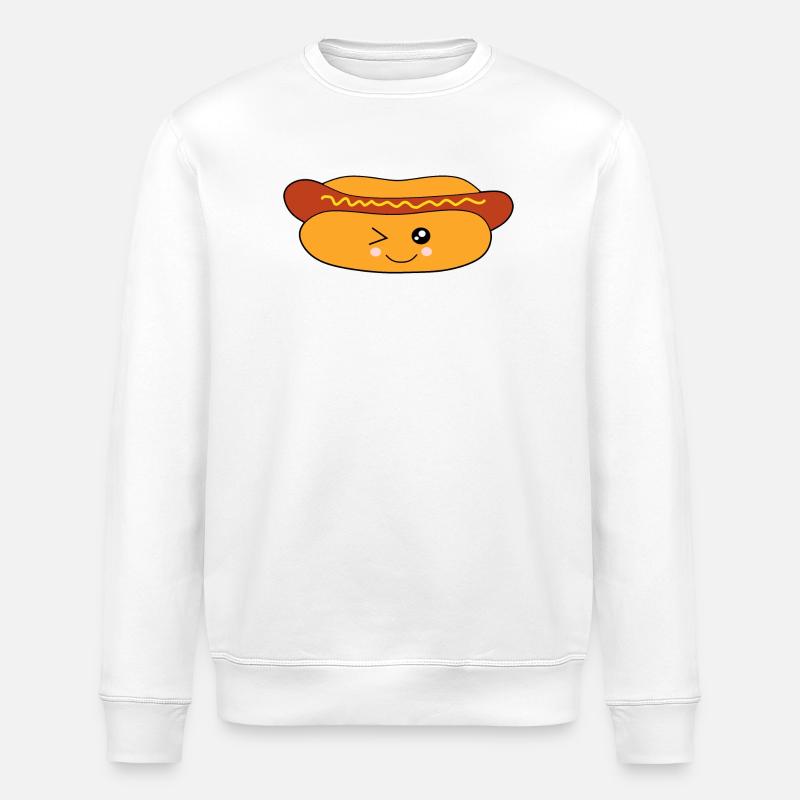 Kawaii, Hot-dog, Saucisse, Saucisse, Boucher - Sweat bio ROLLER Stanley/Stella Unisexe - blanc