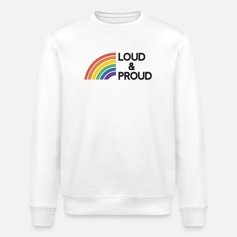 LGBTQ Pride Month - Laut und stolz - Stanley/Stella Unisex Bio-Sweatshirt ROLLER - Weiß