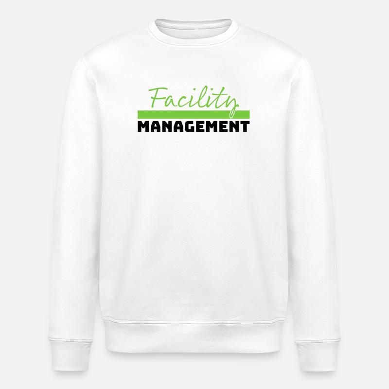 Tshirt Facility Management vert noir - Sweat bio ROLLER Stanley/Stella Unisexe - blanc