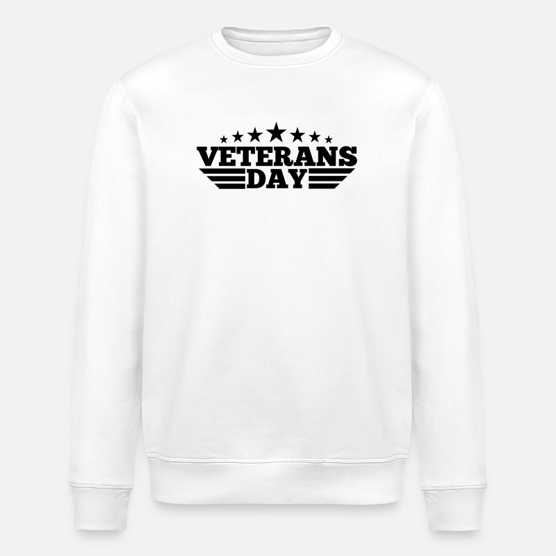Veterans Day - Stanley/Stella ROLLER Unisex Organic Sweatshirt - white