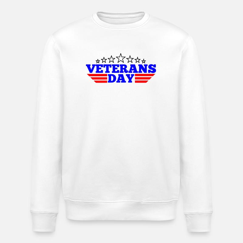 Logo Veterans Day - Stanley/Stella Unisex Bio-Sweatshirt ROLLER - Weiß