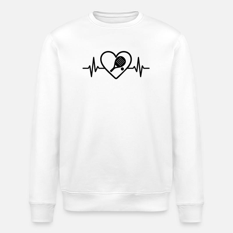 Padel Herz - Stanley/Stella Unisex Bio-Sweatshirt ROLLER - Weiß