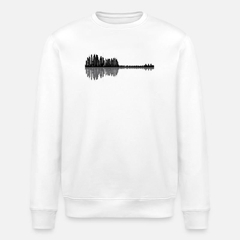 Guitare Skyline - Sweat bio ROLLER Stanley/Stella Unisexe - blanc