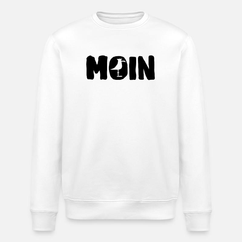 Moin avec la mouette - Sweat bio ROLLER Stanley/Stella Unisexe - blanc