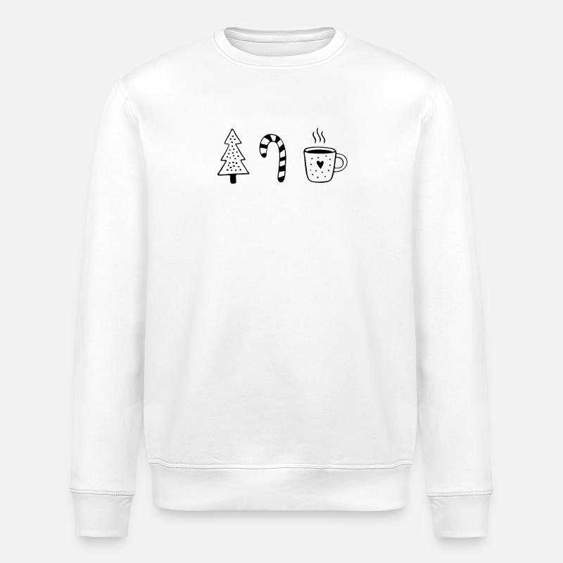 Illustration de Noël - Sweat bio ROLLER Stanley/Stella Unisexe - blanc