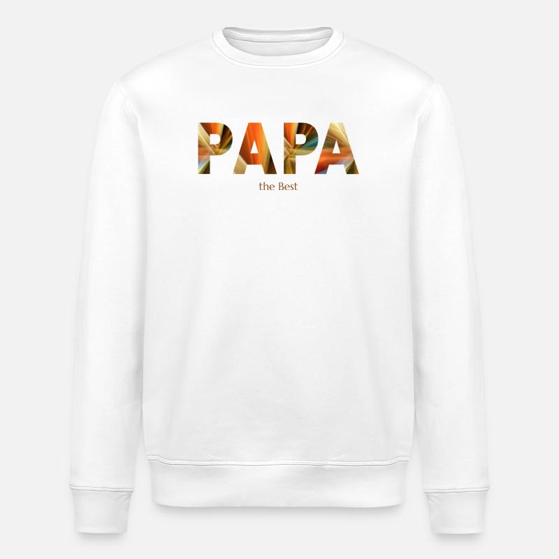 Papa - mon ancre - Sweat bio ROLLER Stanley/Stella Unisexe - blanc