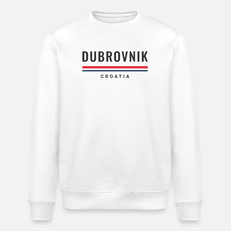 Stadt Dubrovnik, Kroatien - Stanley/Stella Unisex Bio-Sweatshirt ROLLER - Weiß