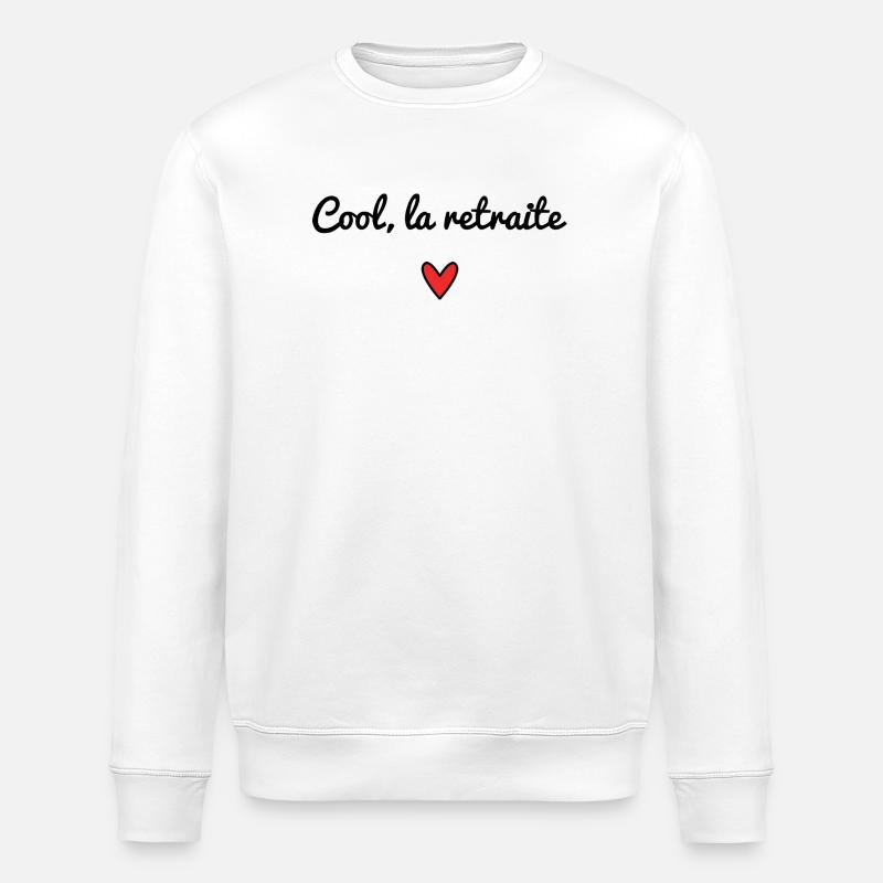 RETRAITE. RETRAITEE. COEUR. BONNE RETRAITE - Sweat bio ROLLER Stanley/Stella Unisexe - blanc