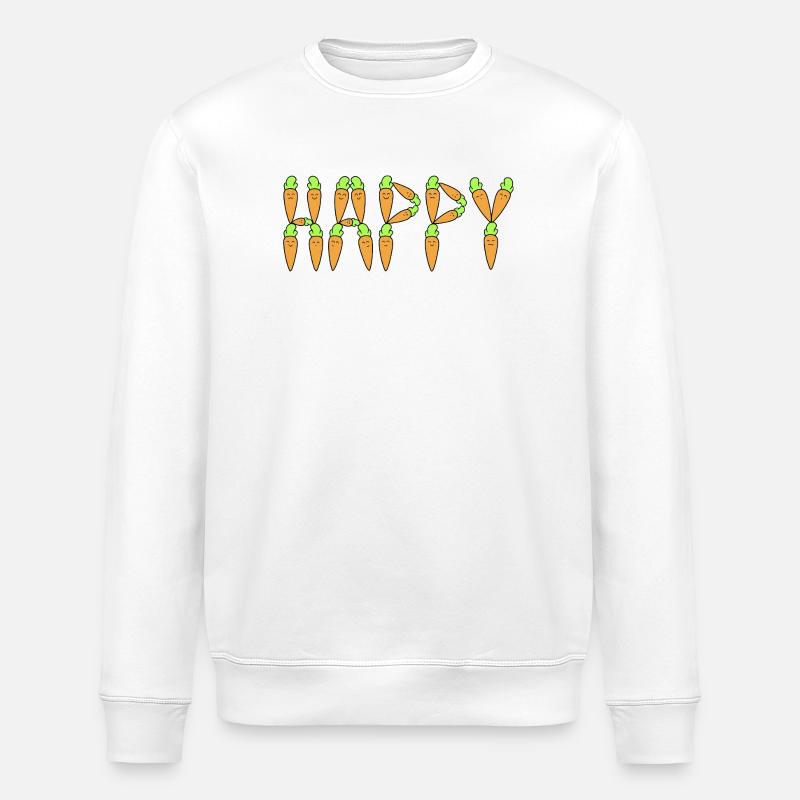 Karotten-Happy - Stanley/Stella Unisex Bio-Sweatshirt ROLLER - Weiß